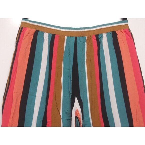 NWOT Wide leg palazzo pants tropea Side flaps Womens XL multicolor stripes Boho - Picture 6 of 9